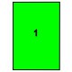 Etikety 210,0x297,0mm, R01301123, fluoresc.zelené, 100 arch 
