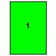 Etikety 210,0x297,0mm, R01301123, zelené fluo., 100 arch 