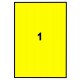Etikety 210,0x297,0mm, R01311123, žluté fluo., 100 arch