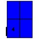Etikety 105,0x148,0mm, 4 etikety x 100 archů, modré