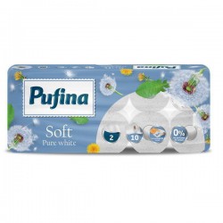 Toaletní papír Pufina "Soft White", 2-vrstvý., 10 rolí