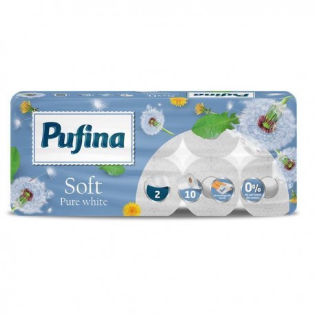 Toaletní papír Pufina "Soft White", 2-vrstvý., 10 rolí