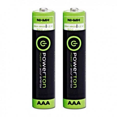 Baterie nabíjecí AAA, Powerton 900mAh, 2ks
