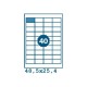 Etikety S 48,5x25,4 mm, 44 etiket x 100 archů