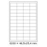 Etikety S 48,5x25,4 mm, 44 etiket x 100 archů, R01000203
