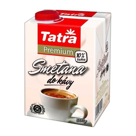 TATRA Premium 10%, smetana do kávy, krabice 6 x 500 g 