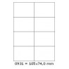 Etikety S 105,0x74,0mm, 8 etiket x 100 archů, R01000931