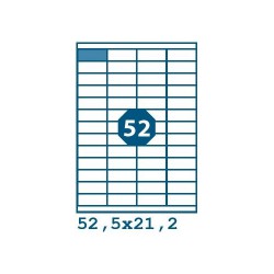 Etikety S 52,5x21,2mm, 56 etiket x 100 archů