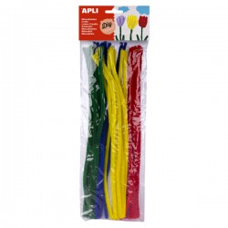 Drátek - žinylka Apli, 30 cm, průměr 6 mm, 50 ks, mix barev