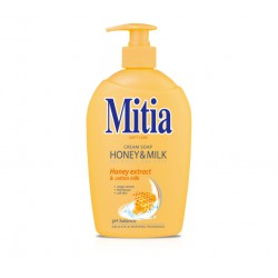 Mitia 0,5L Honey & Milk, mýdlo s pumpičkou