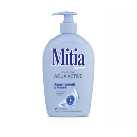 Mitia 0,5L Aqua Active, mýdlo s pumpičkou