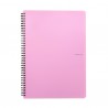 Blok kroužkový Pastelini - A5, linka, růžový