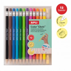 Pastelky stiskací Apli, 12 barev a ořezávátko