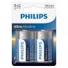 Monočlánek alkalický velký Philips, LR20, sada 2 ks