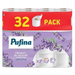Toaletní papír Pufina "Lavender Fields", 3-vrstvý, 32 rolí