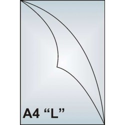 Zakládací obal A4 "L", PP, čirý, silný, 180 mic
