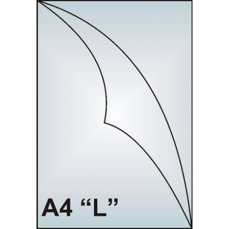 Zakládací obal A4 "L", PP, čirý, silný, 180 mic
