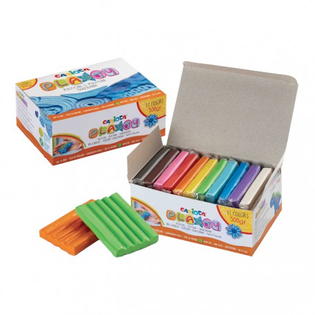 Plastelína Carioca, box 11barev, 500g