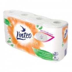 Toaletní papír Linteo 3vr., 8 rolí