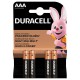 Mikrobaterie alkalická 1,5 V, Duracell Basic, LR03, AAA, 4ks