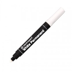 Popisovač 8586 permanentní, kulatý hrot 2,5 mm, bílý