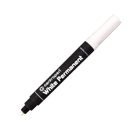 Popisovač 8586 permanentní, kulatý hrot 2,5 mm, bílý