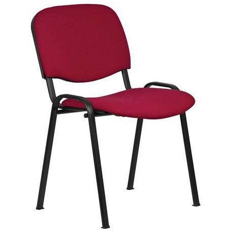 Konferenční židle s kovovou konstrukcí, bordó