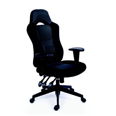 Židle kancelářská "Racer", černá/šedá