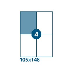 Etikety 105,0x148,0mm, 4 etikety x 100 archů, červené