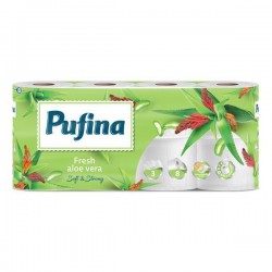 Toaletní papír Pufina "Aloe Vera", 3-vrstvý, 8 rolí