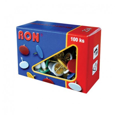 Napínáčky barevné RON, 100 ks