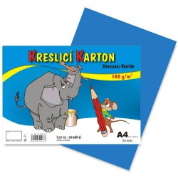 Karton kresl. A4/180g, světle modrý
