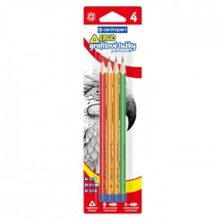 Grafitová tužka Centropen trojhran. 4x, 1xč.1, 2xč.2, 1xč.3