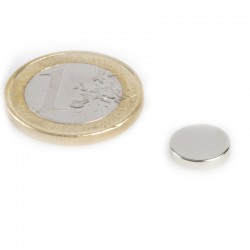 Magnet neodymový NdFeB kulatý průměr 10 mm, výška 2 mm