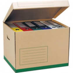 Archivní kontejner na pořadače - hnědý, 43 x 31 x 34 cm