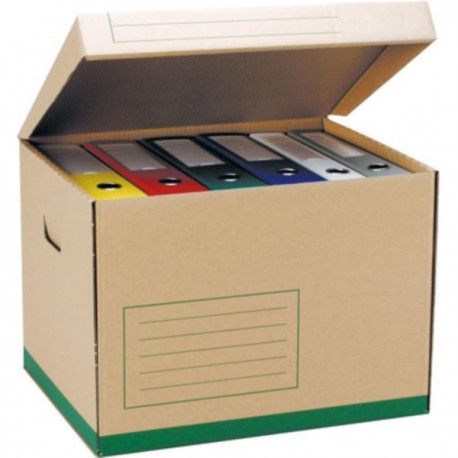 Archivní kontejner na pořadače - hnědý, 43 x 31 x 34 cm