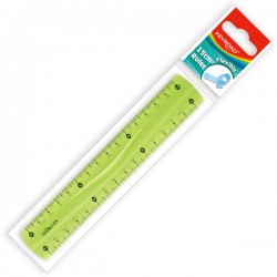 Pravítko 15 cm, plastové ohebné, assort