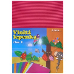 Vlnitá lepenka E-Welle 260g 34,5x24,5cm, růžová - rovná