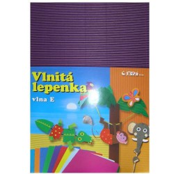 Vlnitá lepenka E-Welle 260g 34,5x24,5cm, fialová - rovná
