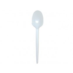 Lžíce polévková plastová bílá, 17.5 cm, sada 100 ks