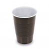 Kelímek plast. 180 ml, hnědobílý, sada 100 ks