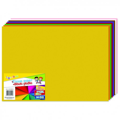 Hedvábný papír 50x70 cm, mix barev, 24 ks