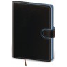 DFL422-2- denní diář A5 Flip, černo/modrá