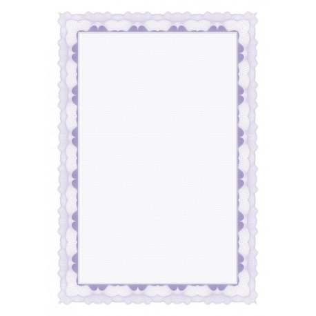 Certifikační papír, A4/95g, 20 ks, fialový