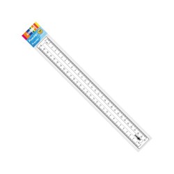 Pravítko 30 cm, plastové čiré, MFP/JUN