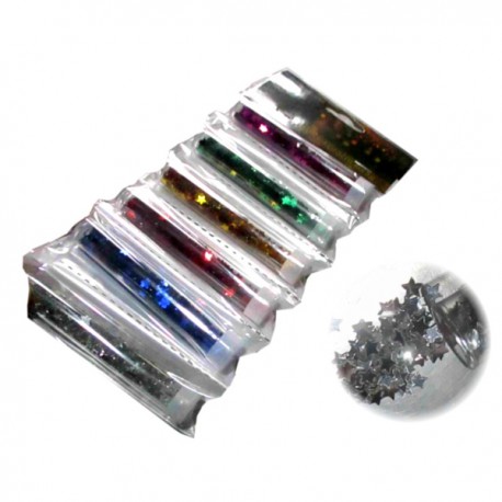 Sada glitterů 6 x 5g - Hvězdy