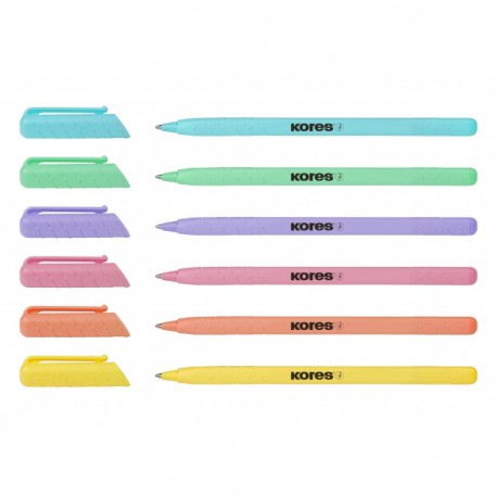 Jednorázové kuličkové pero KORES K0 pastel