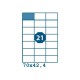Etikety S 70,0x42,4mm, 21 etiket x 100 archů