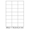 Etikety S 70,0x42,4mm, 21 etiket x 10 archů, R01000533 / 10