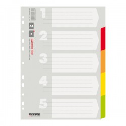 Rozdružovač A4 1x5 barev, kartonový, Office